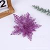 Flores de Natal Sólidas de Camada Dupla com Pó Dourado, Flores Artificiais, Flores Decorativas Transfronteiriças, Decorações de Árvore de Natal, Flores de Natal Atacado de Fabricantes