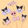 Decoraciones de adornos para pastel de cumpleaños de los populares personajes de Sanrio Cinnamoroll, My Melody, Kuromi, LinaBell