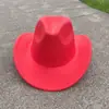 Chapéu de Cowboy Ocidental Liso Transfronteiriço, Chapéu de Jazz Elegante com Aba para Festas ao Ar Livre e Apresentações de Palco