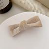 Horquilla de lazo dulce fresca linda estilo coreano que combina con todo, pinza para el cabello de princesa de terciopelo lateral tipo pico de pato, tocado