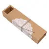 Caja de Embalaje para Pastel de Luna Estilo Deslizante Largo 50g, Caja para Macarons, Caja de Galletas de Papel Kraft para Pastelería de Chocolate