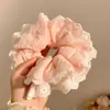 Nuevo Diseño Coreano de Nicho Hecho a Mano Encaje Plisado Encaje Banda para el Cabello Doble Capa Intestino Grande para el Cabello Accesorios para el Cabello