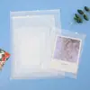 Bolsa com zíper transparente fosca espessa anti-rugas para roupas íntimas, meias, toalhas, bolsa de embalagem, impressão em pequenos lotes e amostragem