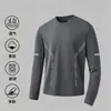 Camiseta de manga larga de otoño, diseño estampado, talla grande, para adolescentes, cuello redondo de hombre, simple y de corte holgado, top moderno