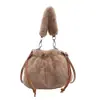 Bolsa de Mão Feminina 2025 Outono Plissada Acolchoada com Cordão Simples Popular de Luxo Casual para Ombro Transversal