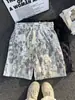 Shorts Masculino Versátil Estilo Retrô Americano Verão Tendência Solto Casual Esportivo com Senso de Design