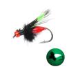 Mini Gancho de Mosca Luya Gancho de Cabelo de Inseto Biônico Mosca para Pesca com Mosca Boca de Cavalo Boca de Cavalo Listrada Branca Rove Isca de Dieta