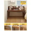 Mesa com Estante Integrada Mesa de Estudo Doméstico para Estudantes Mesa de Escritório Simples Novo Modelo 2026 Mesa de Computador de Parede para Quarto