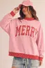 Otoño/Invierno 2026 Transfronterizo Amazon Holgado Cuello Redondo Manga Larga Vintage Retazos Sudadera con Estampado de Letras Abrigo de Otoño para Mujer