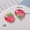 Hielo transparente con purpurina fresa juguete de comida dibujos animados hecho a mano DIY accesorios para joyería resina pegamento de crema pequeños accesorios material para pinzas de pelo