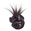 Postizo para Cola de Caballo, Cabello Trenzado de Doble Cola de Caballo, Pinza para el Cabello, Postizo para Moño, Accesorio para el Cabello de Moño, Adorno de Cabello Esponjoso para la Parte Posterior de la Cabeza