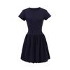 Vestido Patchwork para Mulheres Verão 2025 Estilo Menina Doce Ajuste Slim Cintura Marcada Ombro Normal Gola Redonda Floral Manga Curta Vestido Evasê