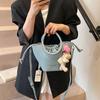 Bolsa Cesta de Verduras de Gran Capacidad Simple Elegante Estilo Coreano para Mujer 2025 Nueva Moda Bolso Tote Portátil de Cuero Suave Bolso Cubo