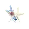 Pasador de Flor de Estrella de Mar Estilo Vacacional para Mujer, Diseño Único y Dulce, Delicado y Atmosférico Pequeño Accesorio de Pinza para el Cabello