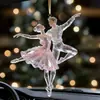 Venda Quente Transfronteiriça Brilhante Brilhante Menina de Balé Luminous Ornaments Pingente de Acrílico Pingente de Mochila Pingente de Carro