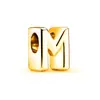 Venta Caliente Transfronteriza de Cuentas al por Mayor, Color Dorado 26 Letras A-Z, Superficie Lisa, Dijes para Pulseras Transfronterizos, Accesorios para Joyería DIY al por Mayor
