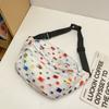 Bolsa de Cintura Colorida com Bolso de Design Original Bolsa de Peito Texturizada Grande Capacidade para Homens e Mulheres Versátil Moda Streetwear Bolsa Transversal
