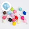 Estrellas acrílicas amor cuadrado cuentas sueltas cuenta con agujero pasante pulsera cadena para teléfono móvil llavero accesorios DIY