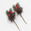 Decoraciones Navideñas Guirnalda Colgante Regalos de Navidad Diseño de Escena de Bar de Ventana Accesorios Atrezzo de Piñas Artificiales