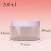 Tarros de crema de PP de pared gruesa en stock 50/100/200 ml para mascarilla de barro limpiadora, crema facial, tarros dispensadores de crema transparentes esmerilados