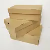 Caja de cartón plegable especial de papel kraft duro para zapatos caja de cartón para almacenamiento de zapatillas en stock venta al por mayor LOGOTIPO imprimible