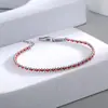 Pulsera de Plata de Ley S925 con Cordón Rojo Francés Redline Nueva para Mujer, Joyería Auspiciosa Simple y Versátil, Venta al por Mayor desde el Fabricante