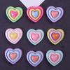 Corazón Brillante de Colores DIY Pegamento Cremoso Pasador Cuerda para el Cabello Pinza para el Pelo Agujero para Zapato Taza de Agua Accesorios Decorativos de Resina Venta al por Mayor