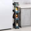 Estante de Almacenamiento Multicapa para el Hogar Baño Baño Cocina Dormitorio Carrito para Espacios Estrechos Estante de Acabado de Esquina