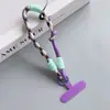 Nuevo Cordón Tejido a Mano Combinación de Colores Cordón para Teléfono Móvil Bolsa Cuerda Corta Funda de Teléfono Móvil Tarjeta Estilo Creativo Simple de Moda