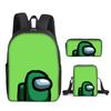 Mochila de Tres Piezas de Lobo Espacial Matando Entre Nosotros Juego de Alrededor para Estudiantes de Primaria y Secundaria Mochila Bolso de Hombro Estuche