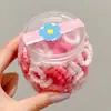 Coloridos pasadores de pelo de pulgar estilo coreano para niños y niñas, lindas diademas, dulces cordones para el pelo de niños, gomas elásticas de alta elasticidad, accesorios para el pelo