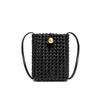 Bolsa Pequena Quadrada Vertical para Celular Europeia e Americana, Bolsa da Moda Tecida à Mão, Bolsa Versátil Retrô Simples de Ombro Transversal