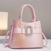 2024 Nuevo Estilo Piel Brillante Empalmada Transfronteriza Gran Capacidad Textura Patrón de Lagarto Bolso de Mujer de Alta Calidad Bolso Grande Bolso de Hombro Cruzado