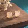 Live Supply Sintético Hetian Jade Simples e Elegante Brincos de Feijão Ágata de Ouro Antigo Calcedônia 2021 Brincos da Moda