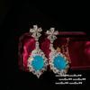 Collar de gema de amor de calcedonia blanco hielo espíritu del agua espíritu del agua chapado en oro de 18 quilates pulsera de flor de calcedonia rosa púrpura circón