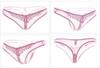 Ropa interior sexy para mujer, entrepierna sexy, hilo suave, tentación, ropa interior, perspectiva, lazo, encaje, pantalones C, una generación de cabello
