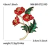 Venda Direta de Fábrica da Nova Exquisite Broche de Flor de Papoula com Gotejamento de Óleo, Acessório de Roupa Versátil e Elegante de Alta Qualidade, em Estoque