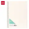 Cuaderno en Espiral Deli Lpb580-1 Cubierta de Polipropileno Niu Dun Cuaderno Estudiante Cuadrícula Transparente Cuaderno Simple Engrosado