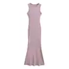 Ropa para Mujer al por Mayor Puro Deseo Sexy Chica Caliente Temperamento Moda Delgado Sin Mangas Vestido Verano para Mujer Cubre Cadera Falda de Cola de Pez