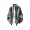 Suministro Directo de Fábrica Estilo Old Money Suéter Cardigan con Cremallera y Cuello Alto Ropa de Abrigo para Hombre Primavera Otoño Invierno Tejido de Punto Holgado para Hombre