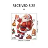 Pegatinas de pared navideñas Papá Noel, renos, árbol de Navidad, decoración de escena festiva, pegatinas navideñas para ventana de cristal