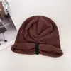 Gorro Turbante Arrugado Transpirable Fino para Mujer Primavera/Otoño Estilo Japonés Versátil Gorro Holgado Hace que la Cara se Vea Más Pequeña Protección para los Oídos Gorro Postparto