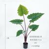 Comércio exterior novo simulação rico arco-íris taro em vaso simulação arco-íris taro verde bonsai verde planta falsa atacado
