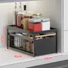 Gabinete de lavatório interior banheiro ralo pia organizador de prateleira de armazenamento retrátil banheiro sabão de lavar roupa cesta retrátil multifuncional