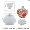 Molde de Silicona para Botella de Perfume Pequeña de Resina de Cristal DIY Facetada de Diamante para Almacenamiento