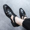 Sandalias nuevas de verano de talla grande transfronterizas, zapatos casuales de moda para hombres, sandalias de cuero huecas transpirables de tendencia, una generación de cabello
