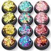 Juego de lentejuelas mixtas de 3 mm y 16 colores transfronterizos, polvo de purpurina ultrafino, maquillaje, esmalte de uñas en gel, materiales de joyería para decoración de uñas