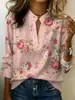 Camisa casual holgada de mujer con estampado floral para Amazon AliExpress europeo y americano