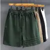 Diseño de Tres Rayas de Alta Gama Peso Pesado Deportivo Casual Pantalones Cortos Pantalones de Hombre Verano Sueltos Pantalones de Cinco Puntos Pantalones Deportivos Americanos