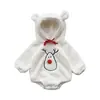 Monos de Bebé para Otoño e Invierno para Navidad y Año Nuevo, Sudaderas con Capucha de Oso Lindas para Bebés Niños y Niñas, Ropa de Año Nuevo para Recién Nacidos